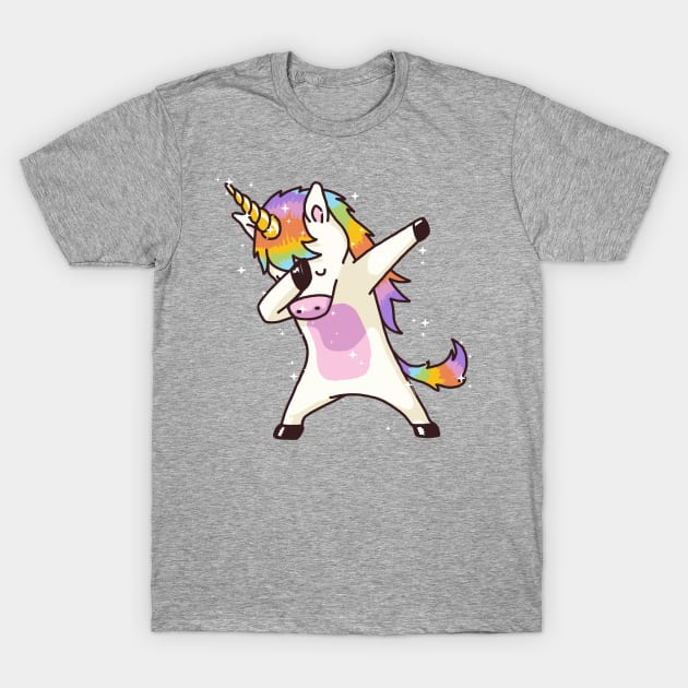 Dabbing Unicorn Shirt Dab Hip Hop Funny Magic T-Shirt by vo_maria